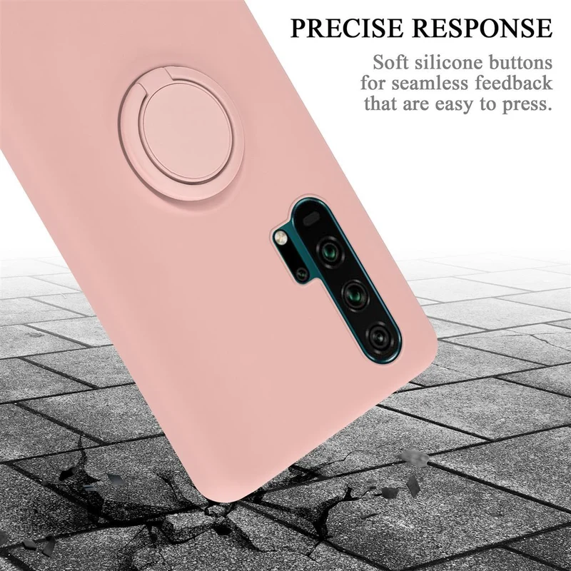 Cadorabo Hülle kompatibel mit Honor 20 PRO Schutzhülle aus flexiblem TPU Silikon mit Ring