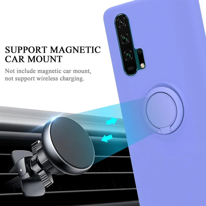 Cadorabo Hülle kompatibel mit Honor 20 PRO Schutzhülle aus flexiblem TPU Silikon mit Ring
