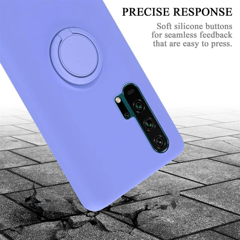 Cadorabo Hülle kompatibel mit Honor 20 PRO Schutzhülle aus flexiblem TPU Silikon mit Ring