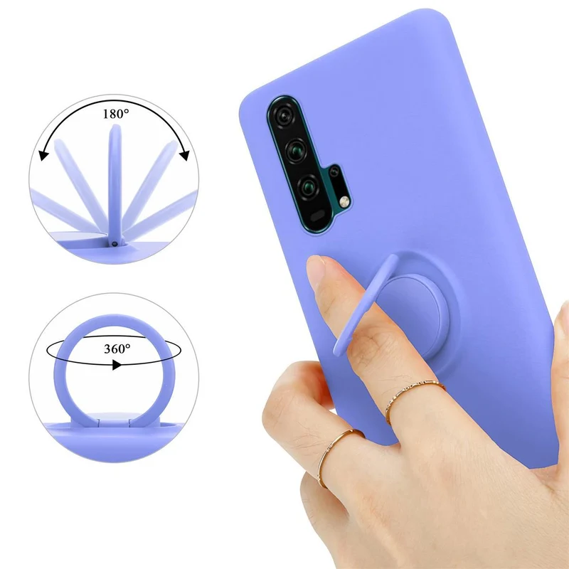 Cadorabo Hülle kompatibel mit Honor 20 PRO Schutzhülle aus flexiblem TPU Silikon mit Ring