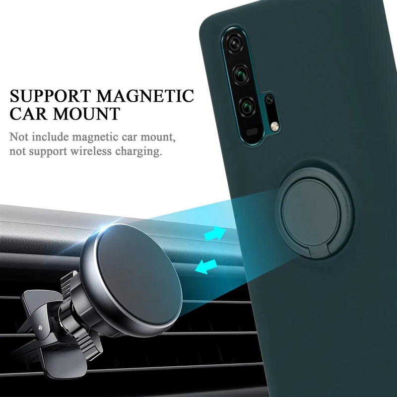 Cadorabo Hülle kompatibel mit Honor 20 PRO Schutzhülle aus flexiblem TPU Silikon mit Ring