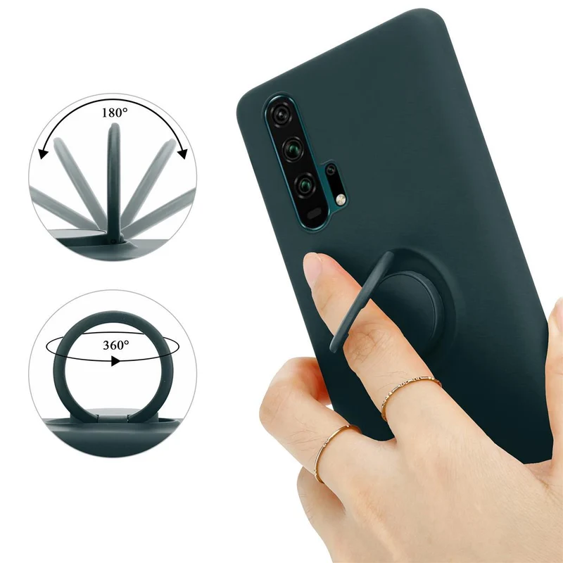 Cadorabo Hülle kompatibel mit Honor 20 PRO Schutzhülle aus flexiblem TPU Silikon mit Ring
