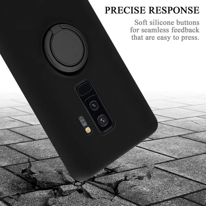 Cadorabo Hülle kompatibel mit Samsung Galaxy S9 PLUS Schutzhülle aus flexiblem TPU Silikon mit Ring