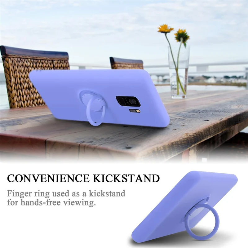 Cadorabo Hülle kompatibel mit Samsung Galaxy S9 Schutzhülle aus flexiblem TPU Silikon mit Ring