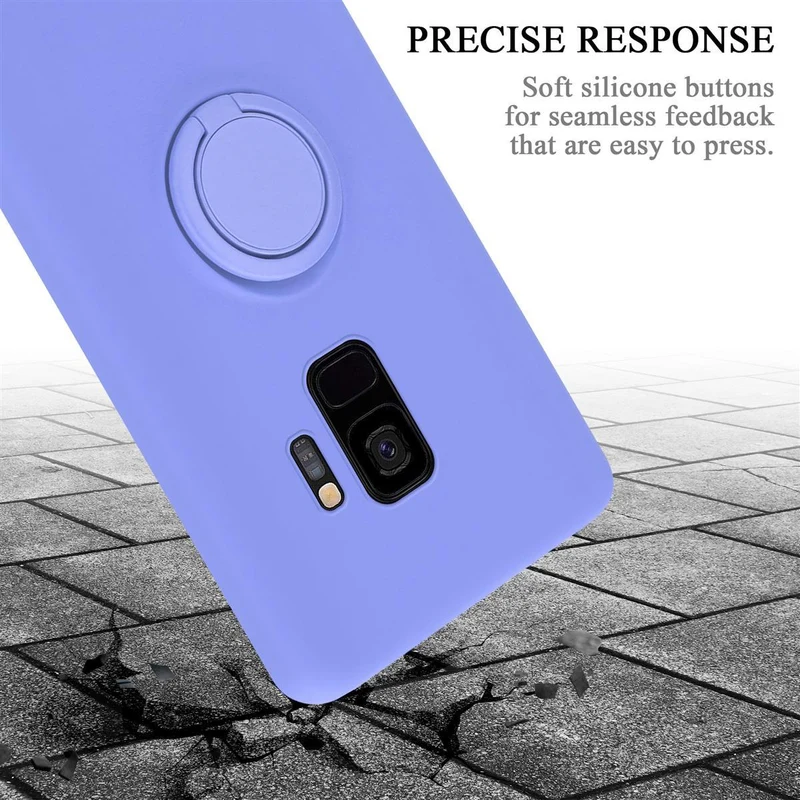 Cadorabo Hülle kompatibel mit Samsung Galaxy S9 Schutzhülle aus flexiblem TPU Silikon mit Ring