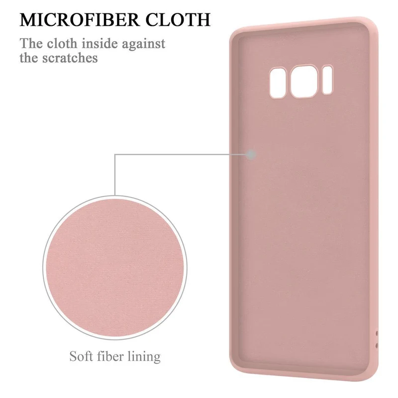 Cadorabo Hülle kompatibel mit Samsung Galaxy S8 PLUS Schutzhülle aus flexiblem TPU Silikon mit Ring
