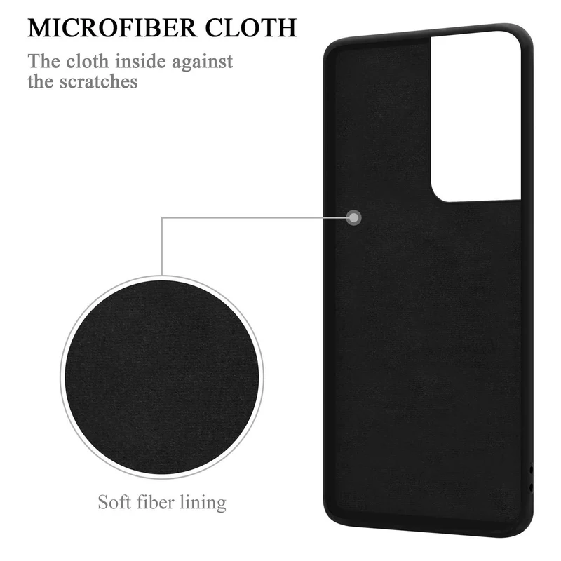 Cadorabo Hülle kompatibel mit Samsung Galaxy S21 ULTRA Schutzhülle aus flexiblem TPU Silikon mit Ring