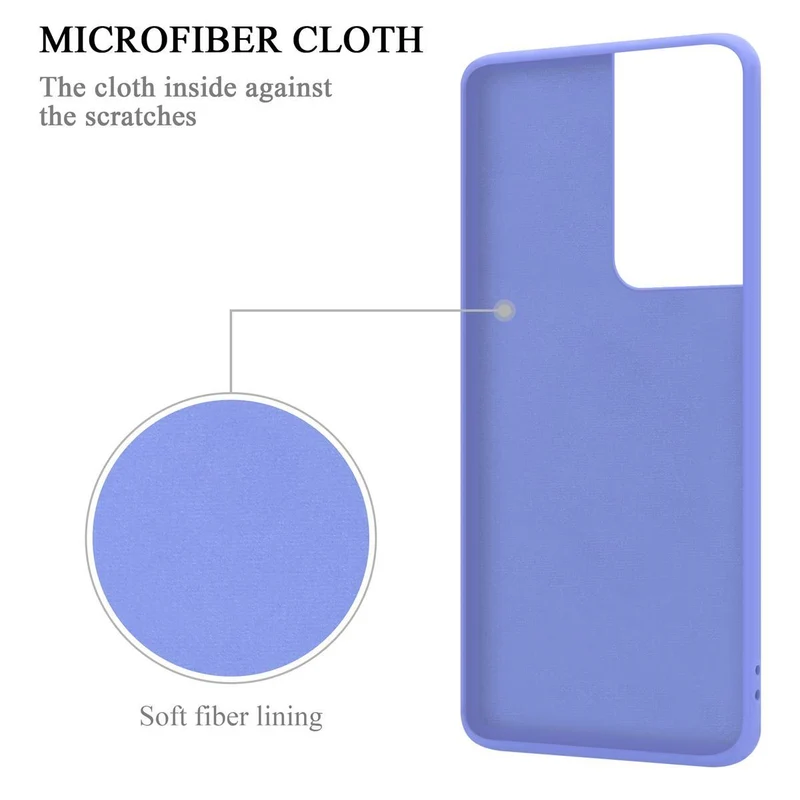 Cadorabo Hülle kompatibel mit Samsung Galaxy S21 ULTRA Schutzhülle aus flexiblem TPU Silikon mit Ring