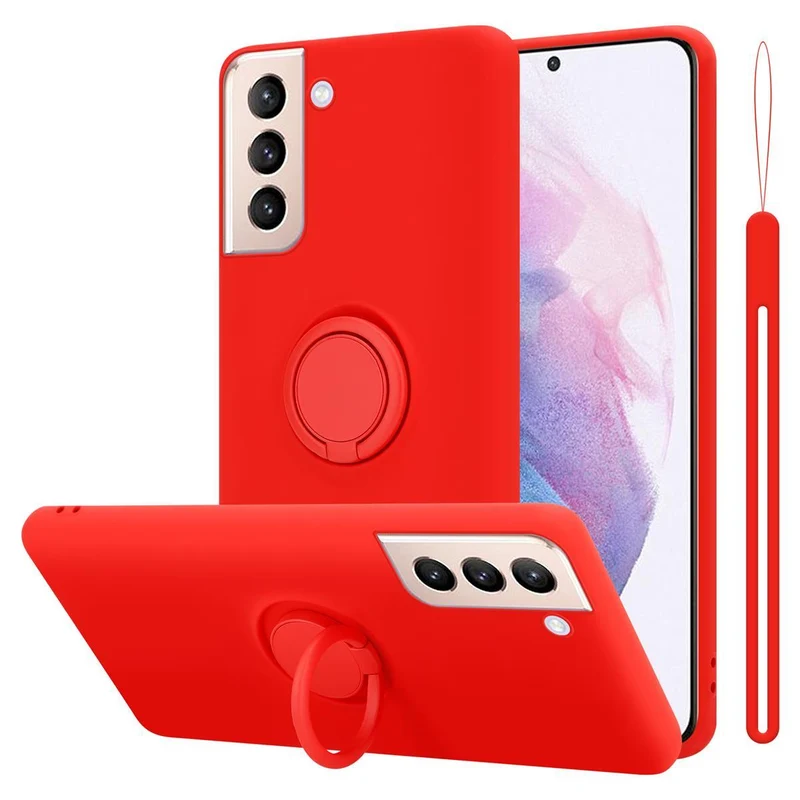 Cadorabo Hülle kompatibel mit Samsung Galaxy S21 PLUS Schutzhülle aus flexiblem TPU Silikon mit Ring