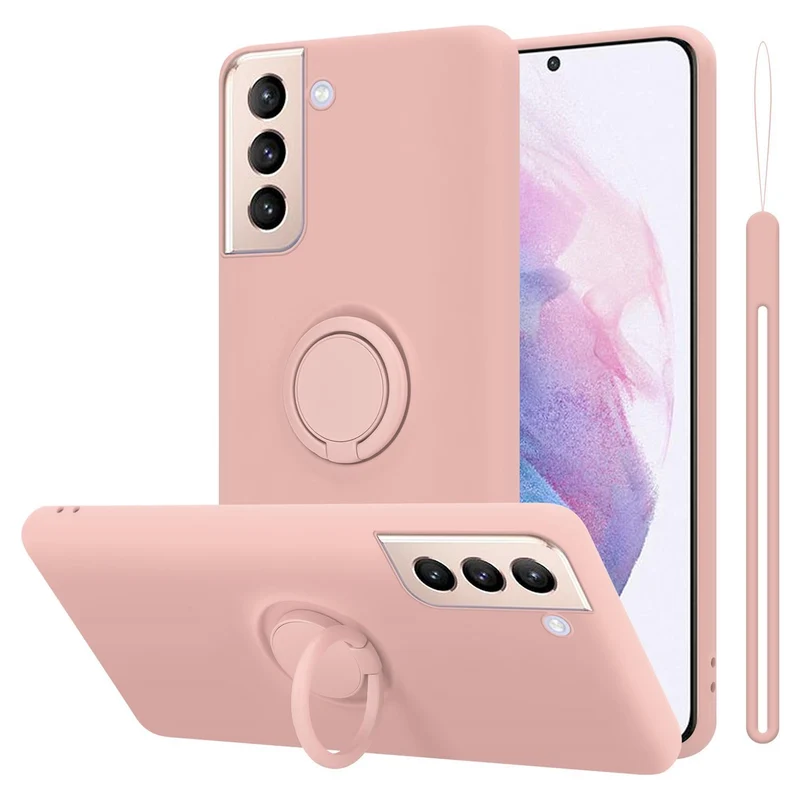 Cadorabo Hülle kompatibel mit Samsung Galaxy S21 PLUS Schutzhülle aus flexiblem TPU Silikon mit Ring