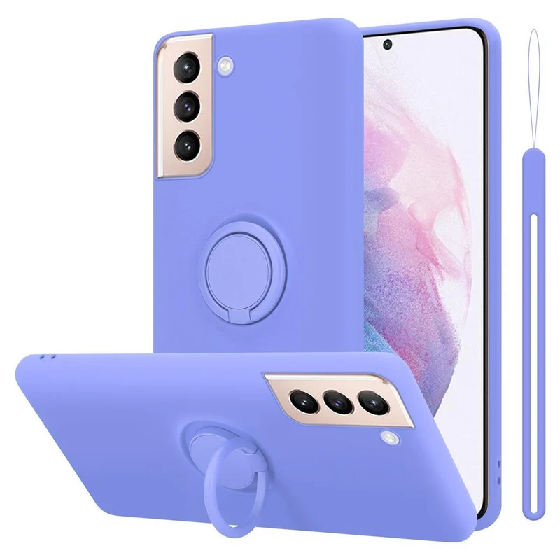 Cadorabo Hülle kompatibel mit Samsung Galaxy S21 PLUS Schutzhülle aus flexiblem TPU Silikon mit Ring