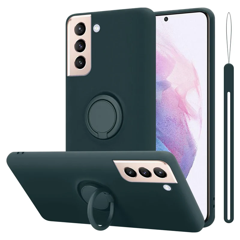 Cadorabo Hülle kompatibel mit Samsung Galaxy S21 PLUS Schutzhülle aus flexiblem TPU Silikon mit Ring