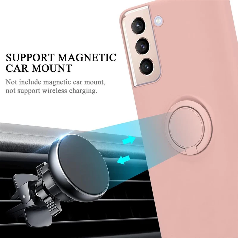 Cadorabo Hülle kompatibel mit Samsung Galaxy S21 PLUS Schutzhülle aus flexiblem TPU Silikon mit Ring
