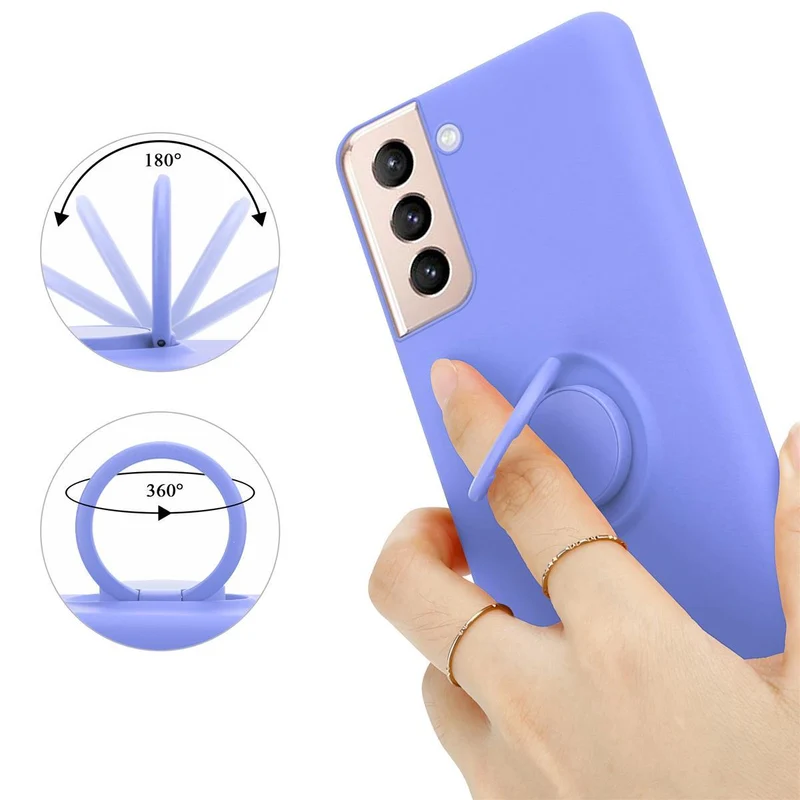 Cadorabo Hülle kompatibel mit Samsung Galaxy S21 PLUS Schutzhülle aus flexiblem TPU Silikon mit Ring
