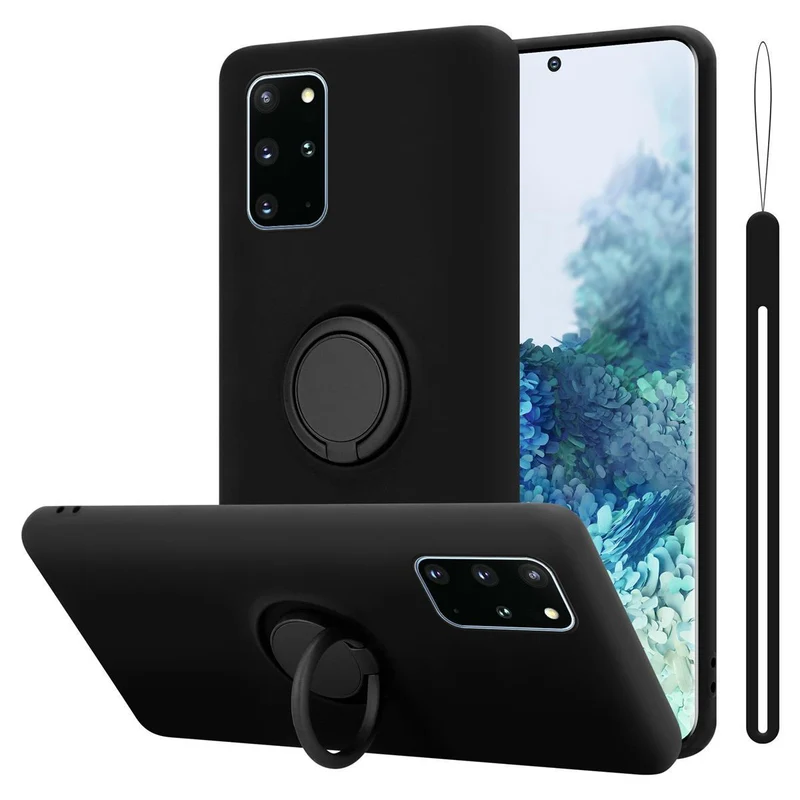 Cadorabo Hülle kompatibel mit Samsung Galaxy S20 PLUS Schutzhülle aus flexiblem TPU Silikon mit Ring