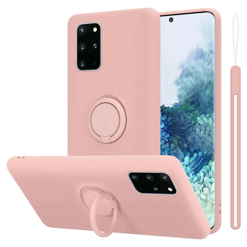 Cadorabo Hülle kompatibel mit Samsung Galaxy S20 PLUS Schutzhülle aus flexiblem TPU Silikon mit Ring