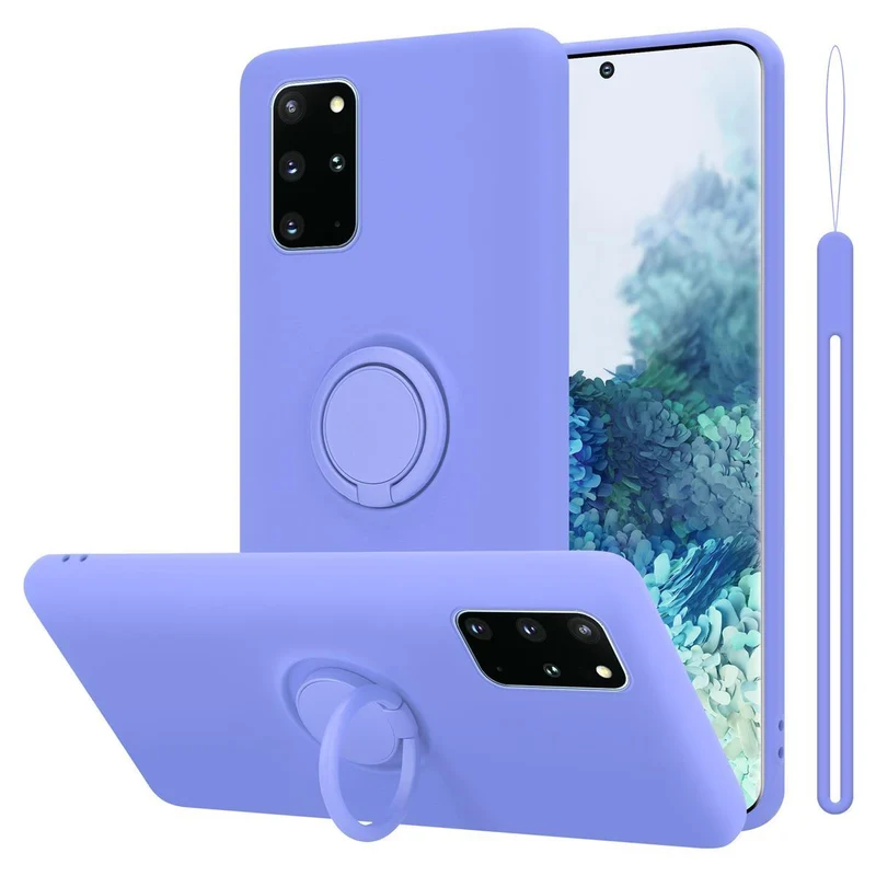 Cadorabo Hülle kompatibel mit Samsung Galaxy S20 PLUS Schutzhülle aus flexiblem TPU Silikon mit Ring