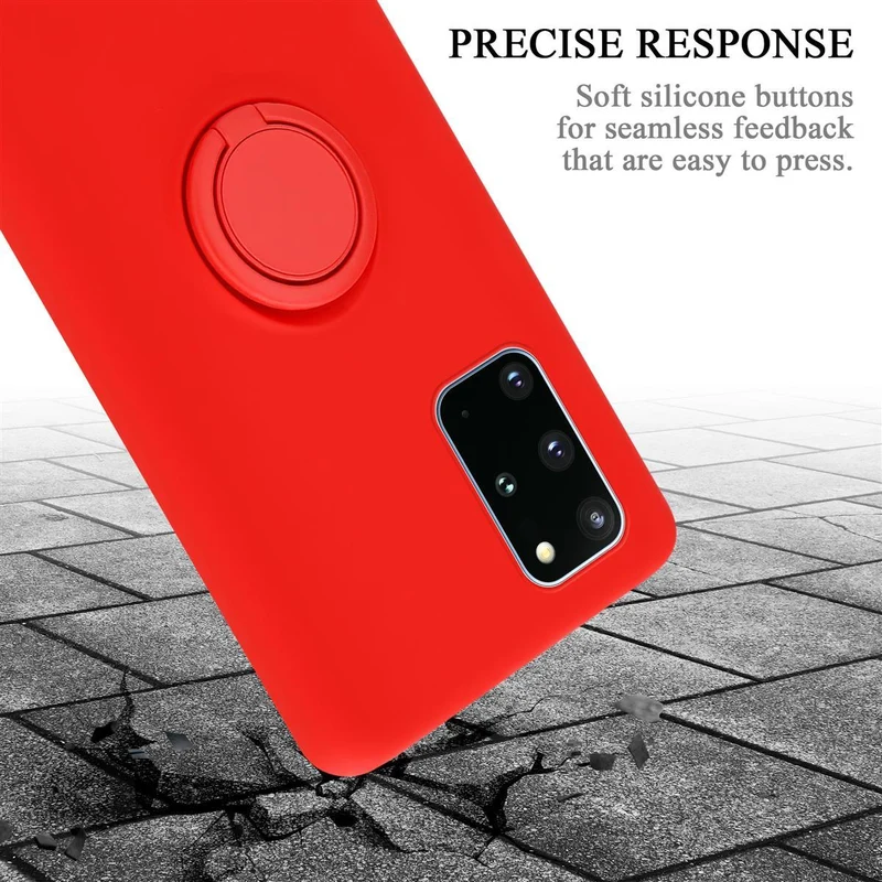 Cadorabo Hülle kompatibel mit Samsung Galaxy S20 PLUS Schutzhülle aus flexiblem TPU Silikon mit Ring