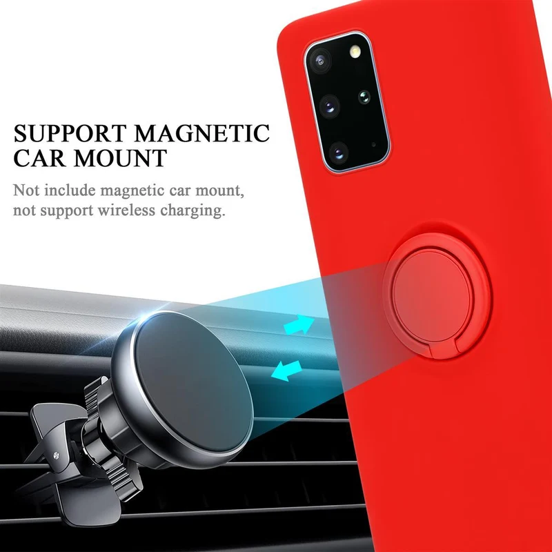 Cadorabo Hülle kompatibel mit Samsung Galaxy S20 PLUS Schutzhülle aus flexiblem TPU Silikon mit Ring