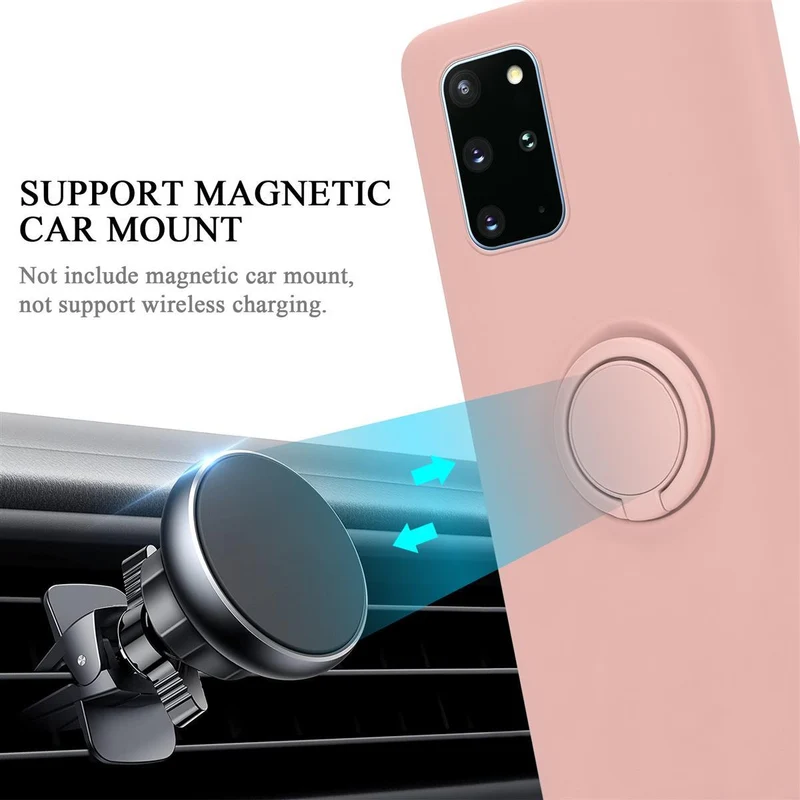 Cadorabo Hülle kompatibel mit Samsung Galaxy S20 PLUS Schutzhülle aus flexiblem TPU Silikon mit Ring