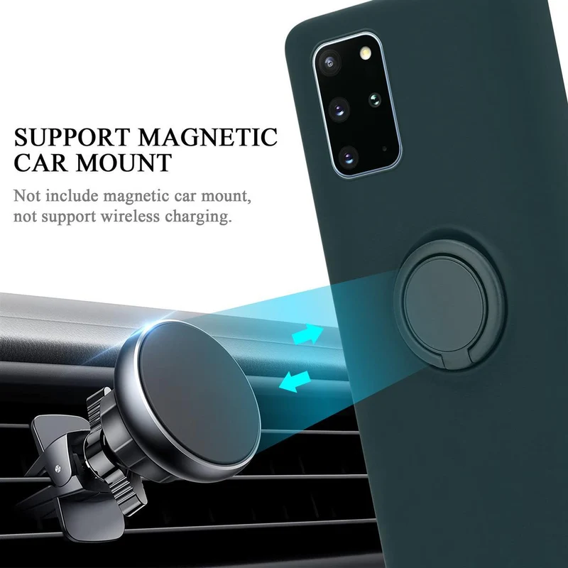 Cadorabo Hülle kompatibel mit Samsung Galaxy S20 PLUS Schutzhülle aus flexiblem TPU Silikon mit Ring