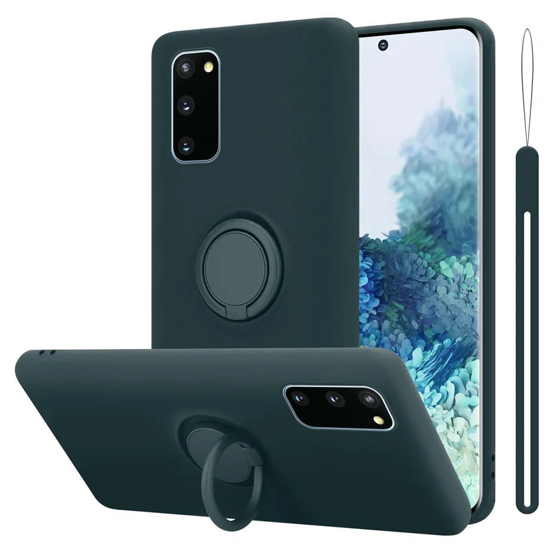 Cadorabo Hülle kompatibel mit Samsung Galaxy S20 FE Schutzhülle aus flexiblem TPU Silikon mit Ring