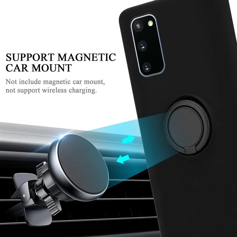 Cadorabo Hülle kompatibel mit Samsung Galaxy S20 FE Schutzhülle aus flexiblem TPU Silikon mit Ring