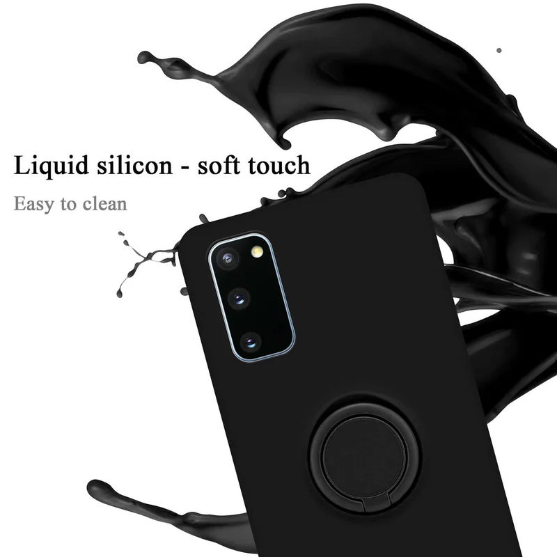 Cadorabo Hülle kompatibel mit Samsung Galaxy S20 FE Schutzhülle aus flexiblem TPU Silikon mit Ring