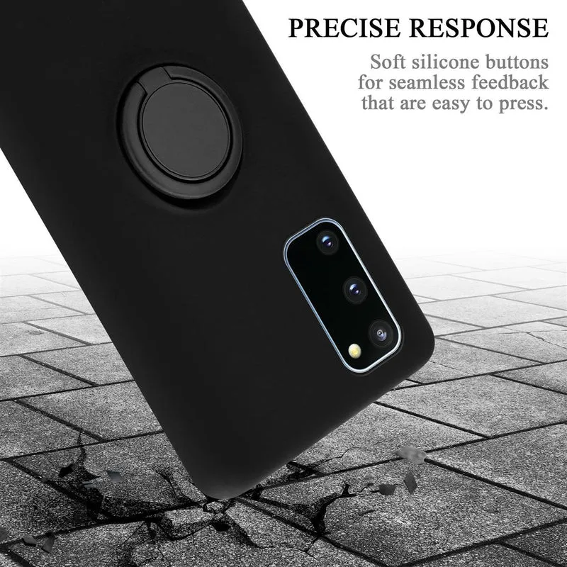 Cadorabo Hülle kompatibel mit Samsung Galaxy S20 FE Schutzhülle aus flexiblem TPU Silikon mit Ring