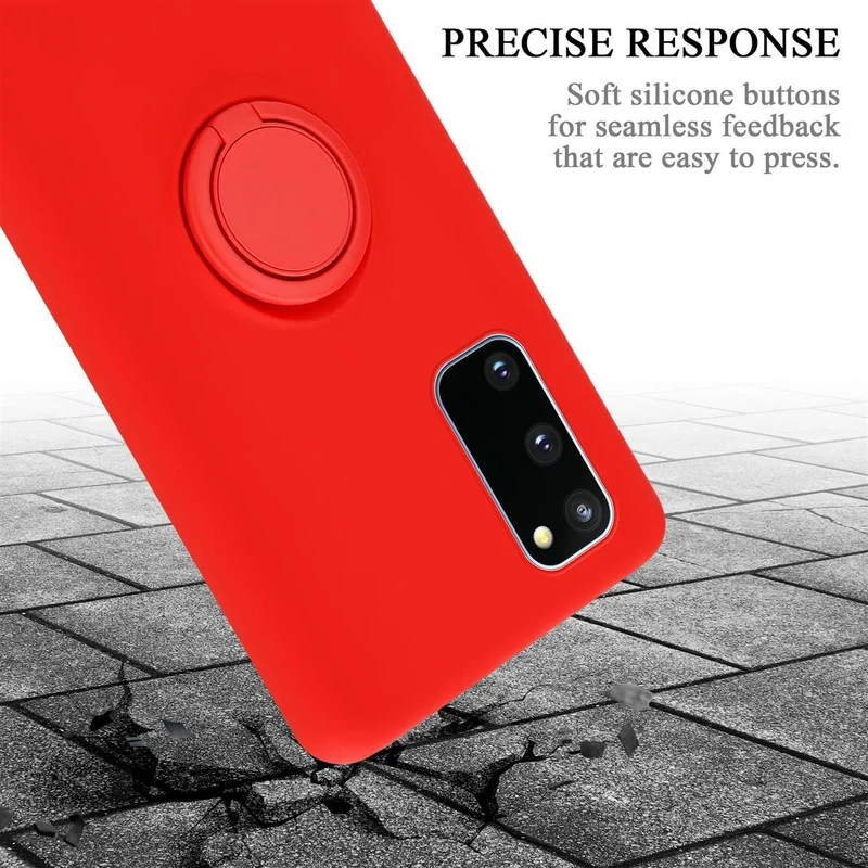 Cadorabo Hülle kompatibel mit Samsung Galaxy S20 FE Schutzhülle aus flexiblem TPU Silikon mit Ring