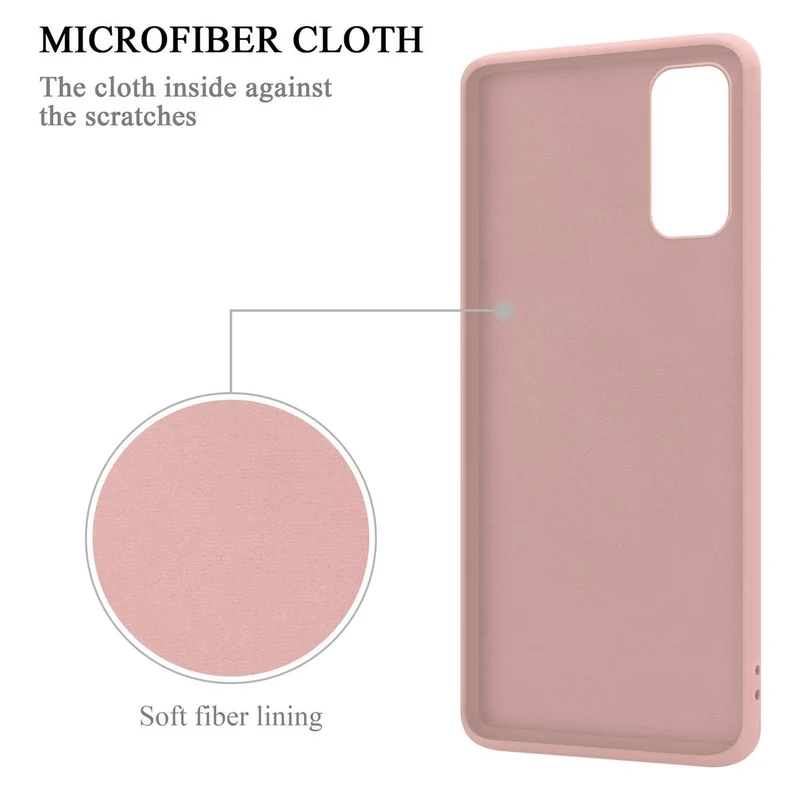 Cadorabo Hülle kompatibel mit Samsung Galaxy S20 FE Schutzhülle aus flexiblem TPU Silikon mit Ring