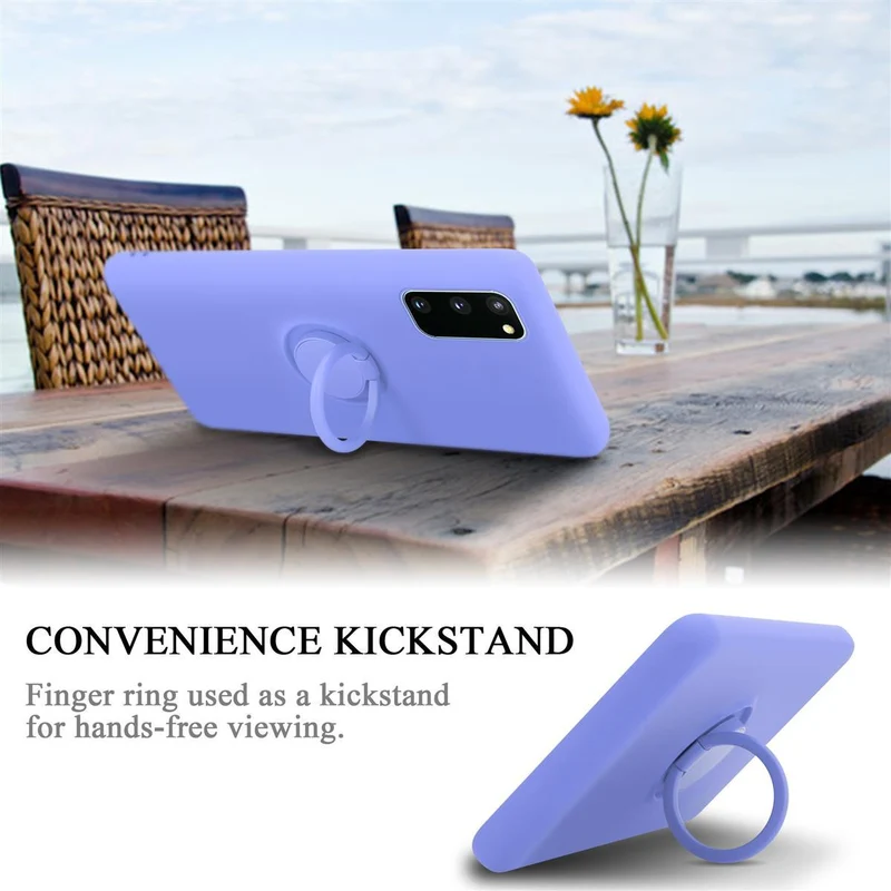 Cadorabo Hülle kompatibel mit Samsung Galaxy S20 FE Schutzhülle aus flexiblem TPU Silikon mit Ring