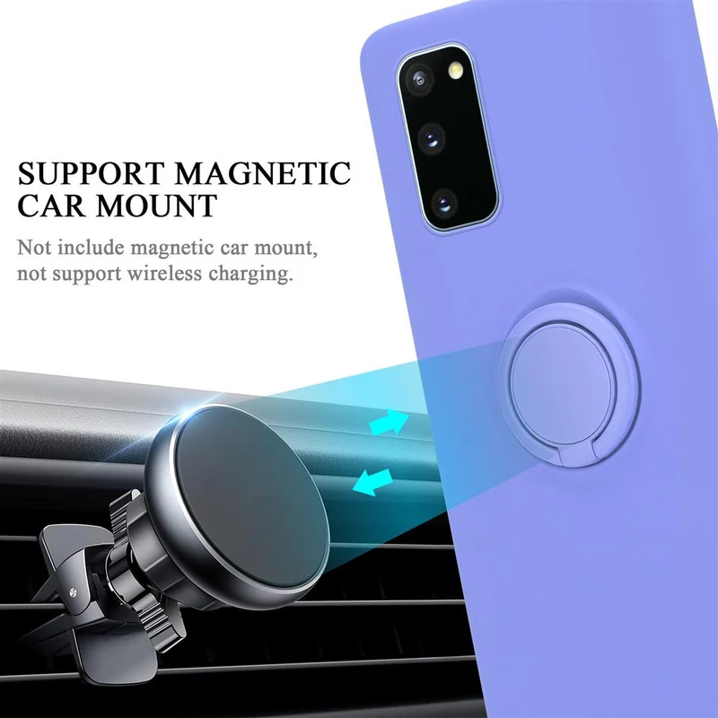 Cadorabo Hülle kompatibel mit Samsung Galaxy S20 FE Schutzhülle aus flexiblem TPU Silikon mit Ring