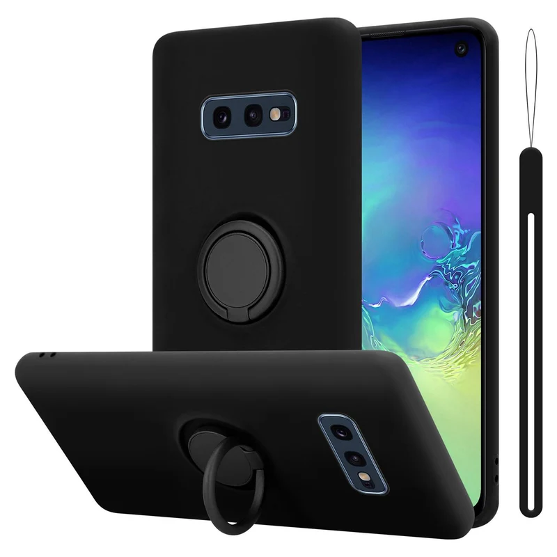 Cadorabo Hülle kompatibel mit Samsung Galaxy S10e Schutzhülle aus flexiblem TPU Silikon mit Ring
