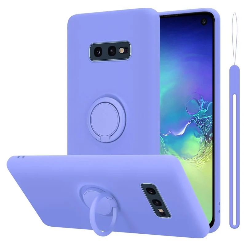Cadorabo Hülle kompatibel mit Samsung Galaxy S10e Schutzhülle aus flexiblem TPU Silikon mit Ring