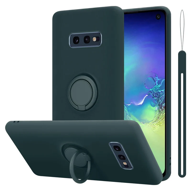 Cadorabo Hülle kompatibel mit Samsung Galaxy S10e Schutzhülle aus flexiblem TPU Silikon mit Ring