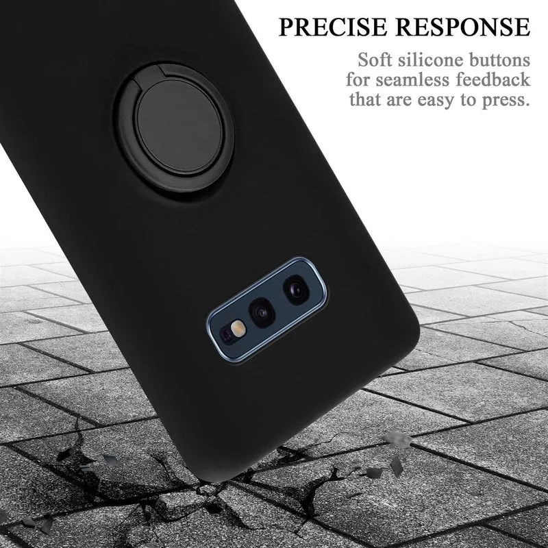 Cadorabo Hülle kompatibel mit Samsung Galaxy S10e Schutzhülle aus flexiblem TPU Silikon mit Ring
