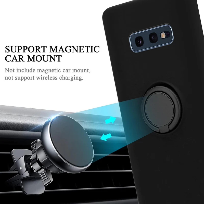 Cadorabo Hülle kompatibel mit Samsung Galaxy S10e Schutzhülle aus flexiblem TPU Silikon mit Ring