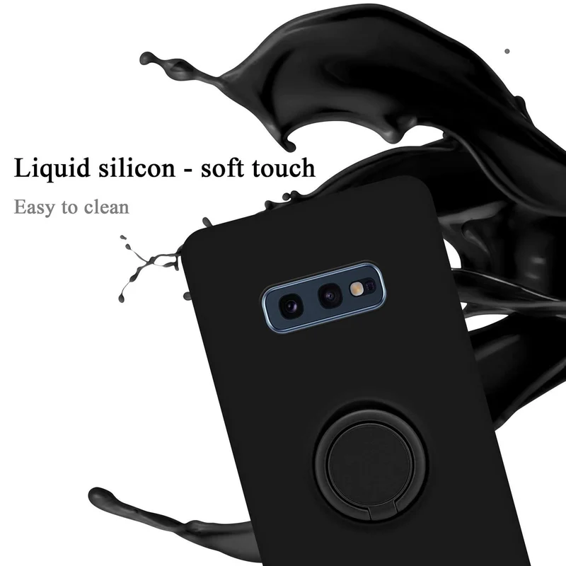 Cadorabo Hülle kompatibel mit Samsung Galaxy S10e Schutzhülle aus flexiblem TPU Silikon mit Ring