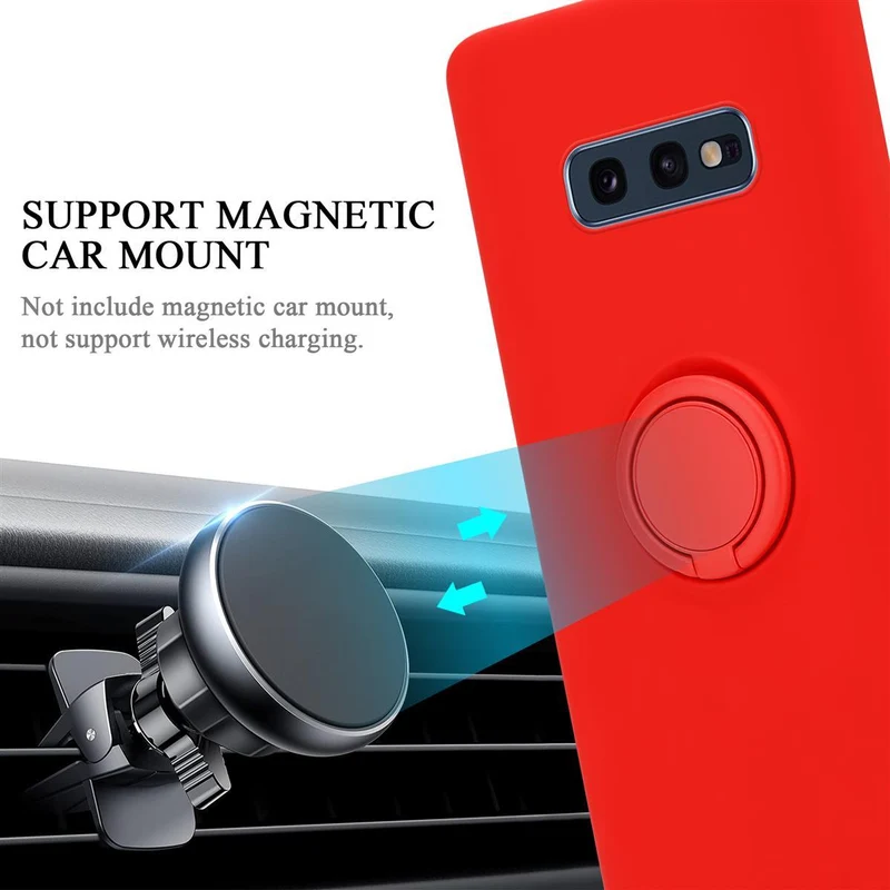 Cadorabo Hülle kompatibel mit Samsung Galaxy S10e Schutzhülle aus flexiblem TPU Silikon mit Ring