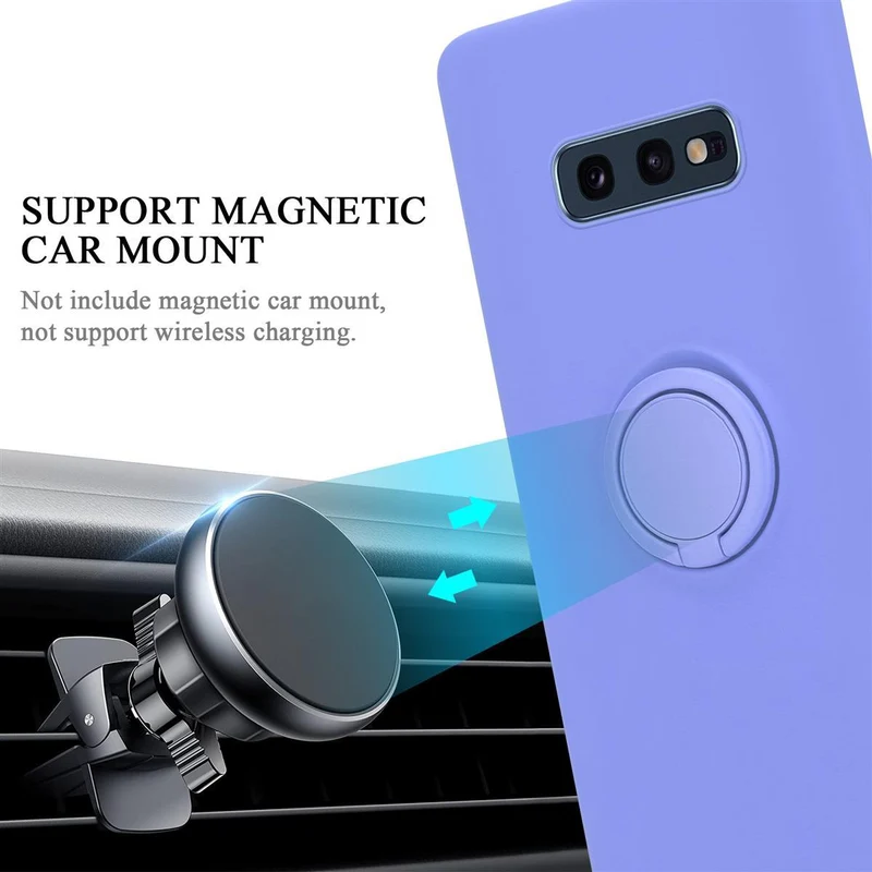 Cadorabo Hülle kompatibel mit Samsung Galaxy S10e Schutzhülle aus flexiblem TPU Silikon mit Ring