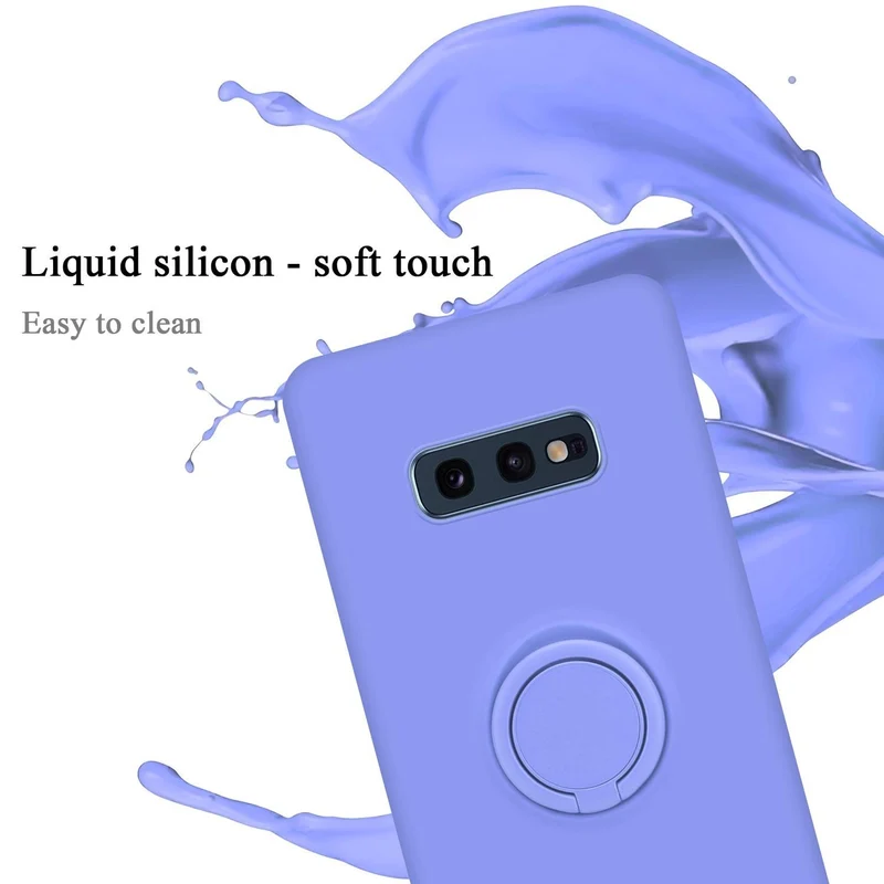 Cadorabo Hülle kompatibel mit Samsung Galaxy S10e Schutzhülle aus flexiblem TPU Silikon mit Ring