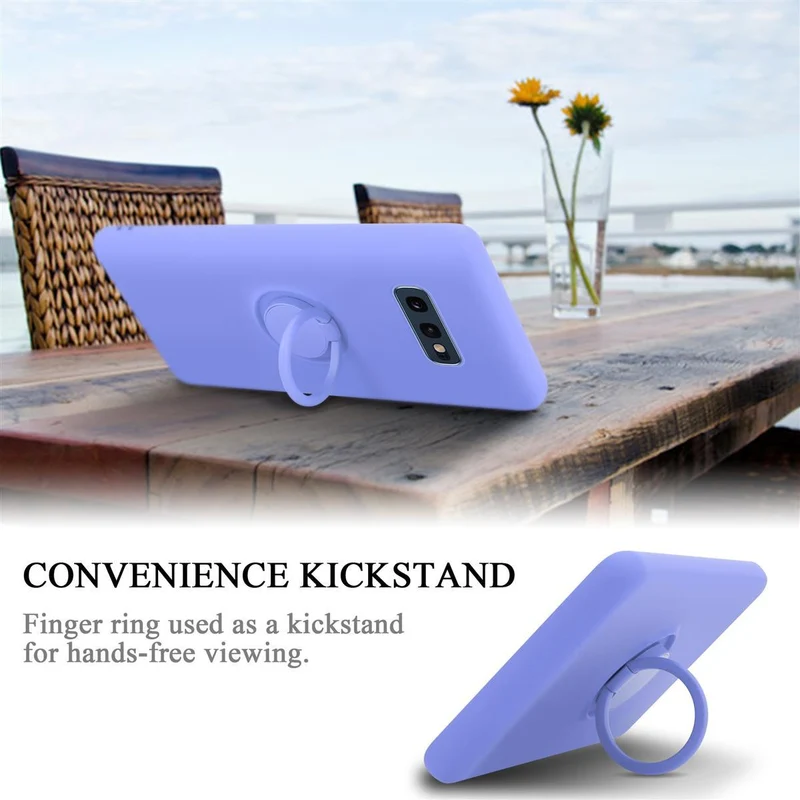Cadorabo Hülle kompatibel mit Samsung Galaxy S10e Schutzhülle aus flexiblem TPU Silikon mit Ring