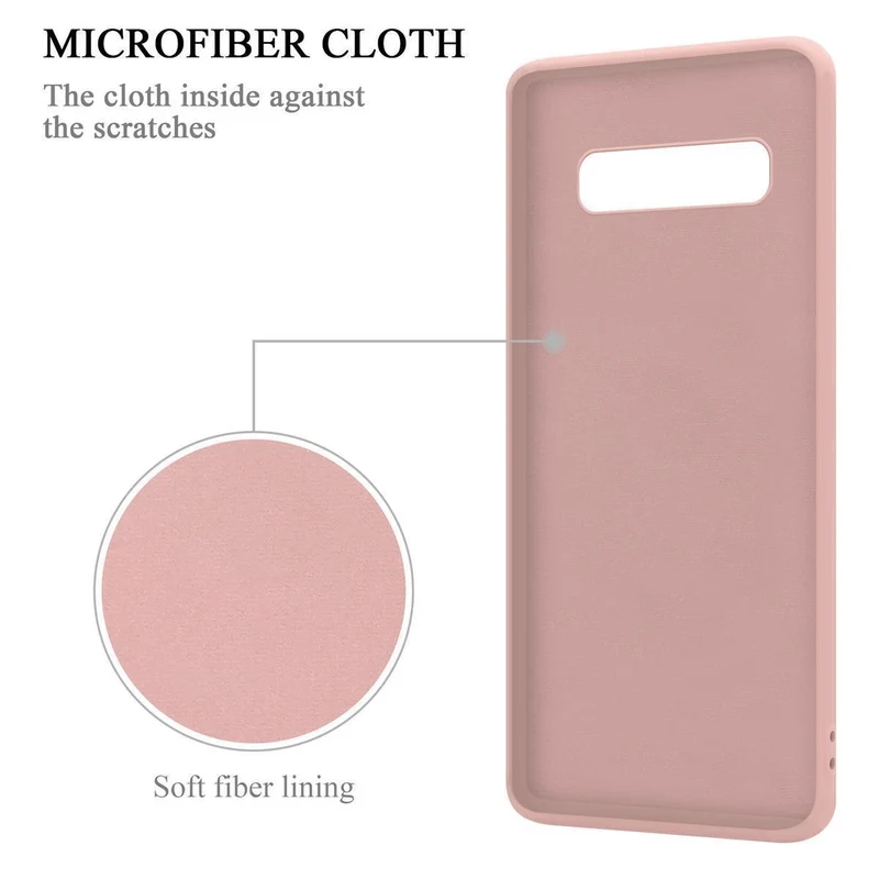 Cadorabo Hülle kompatibel mit Samsung Galaxy S10 4G Schutzhülle aus flexiblem TPU Silikon mit Ring
