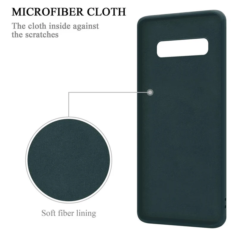 Cadorabo Hülle kompatibel mit Samsung Galaxy S10 4G Schutzhülle aus flexiblem TPU Silikon mit Ring