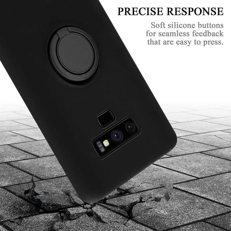 Cadorabo Hülle kompatibel mit Samsung Galaxy NOTE 9 Schutzhülle aus flexiblem TPU Silikon mit Ring