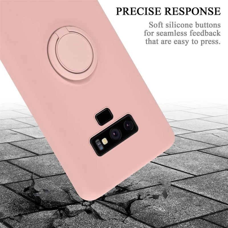 Cadorabo Hülle kompatibel mit Samsung Galaxy NOTE 9 Schutzhülle aus flexiblem TPU Silikon mit Ring