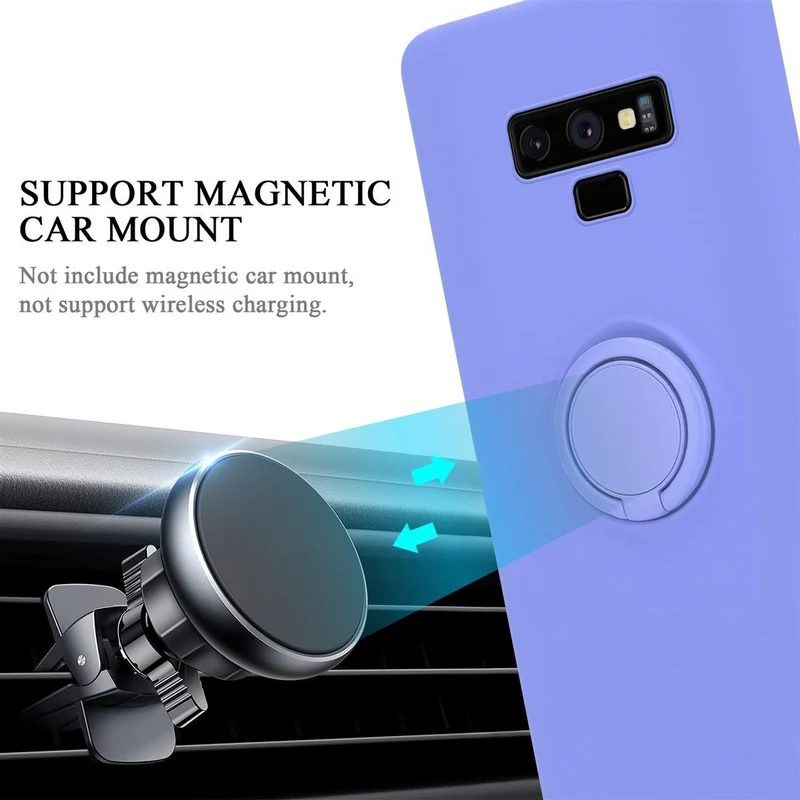Cadorabo Hülle kompatibel mit Samsung Galaxy NOTE 9 Schutzhülle aus flexiblem TPU Silikon mit Ring
