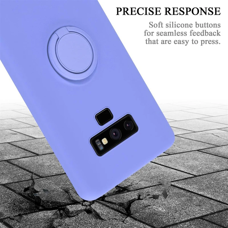 Cadorabo Hülle kompatibel mit Samsung Galaxy NOTE 9 Schutzhülle aus flexiblem TPU Silikon mit Ring