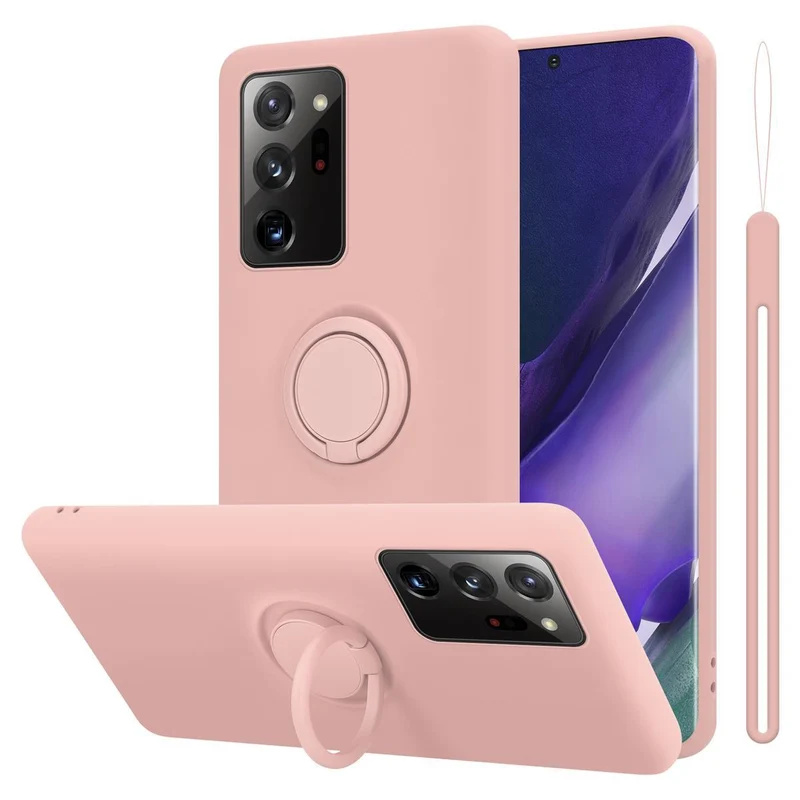 Cadorabo Hülle kompatibel mit Samsung Galaxy NOTE 20 ULTRA Schutzhülle aus flexiblem TPU Silikon mit Ring